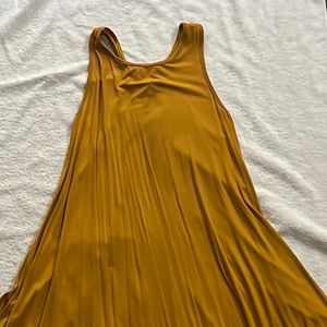 BooHoo- Women’s Mustard Yellow Racer Back Ruched Maxi Dress